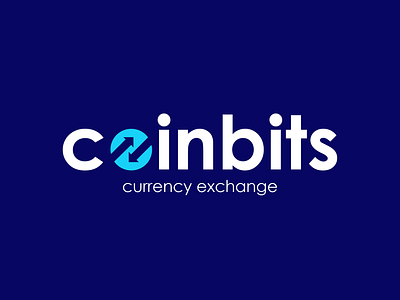 COINBITS brand logo branding cryptocurrency exchange currency flat logo minimal logo vector