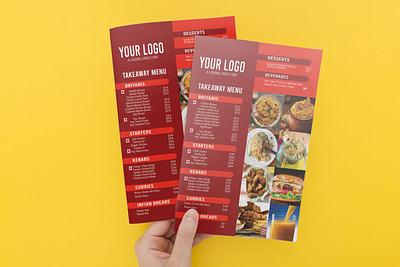 Restaurant Menu Card Design brand identity branding card design flyer design food card food cart illustration menu card menu card design menu design menu template minimal