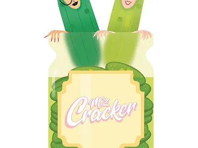 Miz Cracker's Tee Design 2d art direction branding character design fashion flatdesign illustration vector