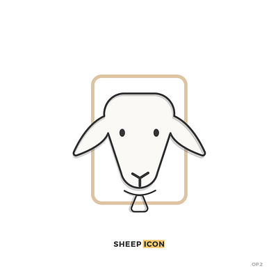 Sheep Icon branding design icon illustration illustrator logo branding logos graphics outline icon outline icons outline illustration ux