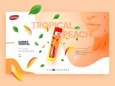 Carmex Lip Balm - Wbesite Concept care carmex colorful experience juicy lip balm lips liquid animation parallax slider userinterface webdesign