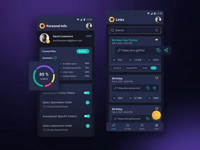 Mobile App - Files Manager figma ios mobile mobile app modern motion motion graphics navigation simple ui ux