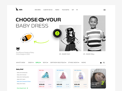 E-commerce Website Baby shop baby clothes design clothes e comerce e commerce e commerce design e commerce shop fashion fashion brand kids ecommerce store kids toy store online shop online store shopping shopping cart ui ux web web design website website design