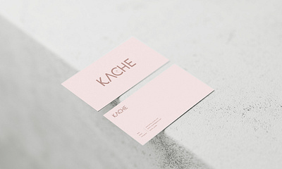 KACHE branding business card design flat logo minimal typography vector