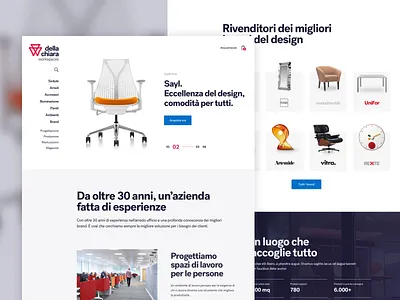 Della Chiara - Homepage design furniture minimal typography ui website
