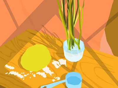 Watch It Grow baking cooking dough drawing food garlic illustration illustration digital shadow still here still life still life