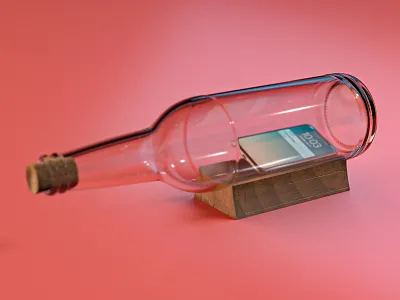 Message in a bottle 📱 3d 3d art abstract bottle c4d cinema4d design digital iphone render smartphone