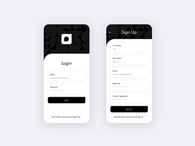 Sign up / Login UI animation app ios fintech illustration interaction login logo minimal mobile sign in ui