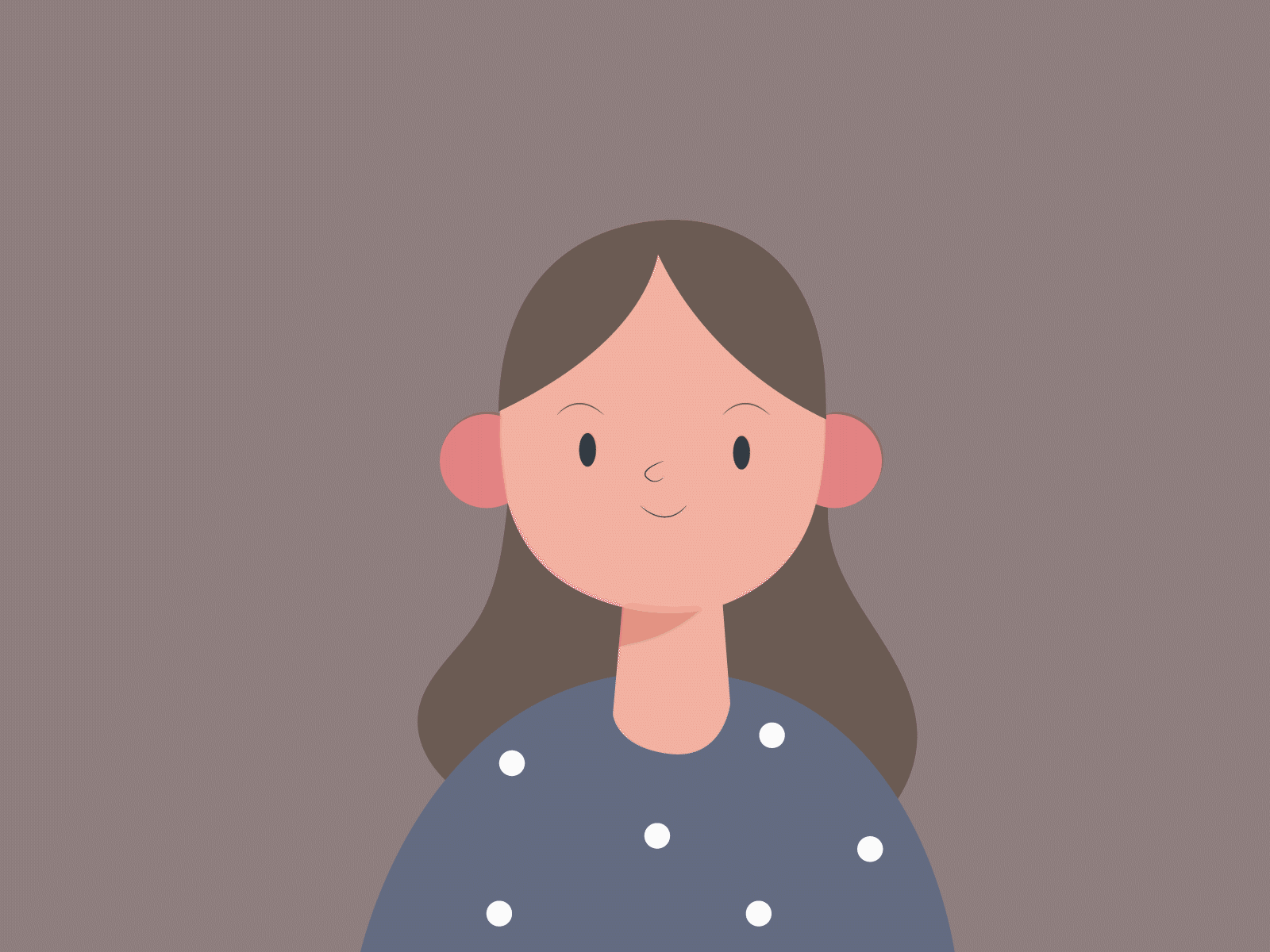 Head animation aftereffects animation gif girl character illustration motiongraphics vector
