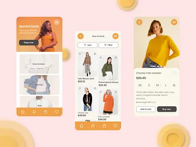 Clothes store mobile app app clothes clothing design fashion fashion app mobile shopping store ui