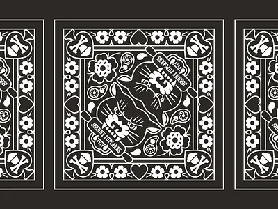 Panther Handkerchief baking bandana cupcakes design dessert graphic graphic design graphicdesign illustration johnnycupcakes tattoo vector