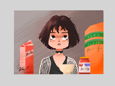 Mathilda digital art illustration procreate