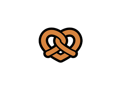 For the Love of Pretzels badge design bread design designer food graphic design heart heart logo hearts icon icons illustration logo logo design love pretzel pretzels salt vector
