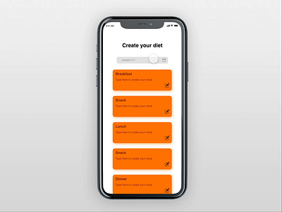 Create your diet - Nutrition Mobile App concept app app design concept corporate design diet diet app interaction design interface mobile app mobile app design mobile design mobile interaction mobile interface nutrition nutrition app nutritional product design ui ux