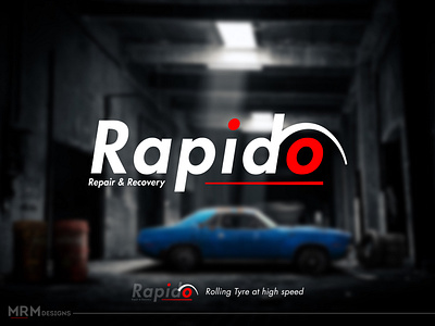 Rapido (car repairing company) brand design brand identity branding branding design car car repair logo carlogo creative creativelogo design icon illustrator logo logodesign logos logotype minimal minimallogo typography vector