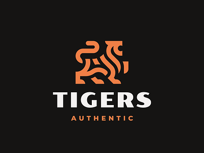 Tigers cat lion logo tiger