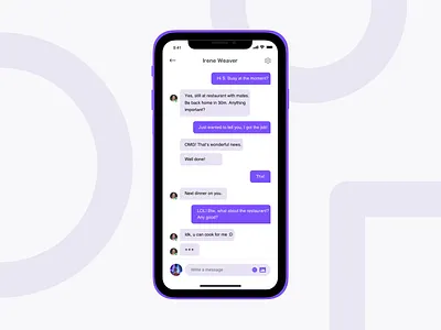 Direct Message Daily UI #13 app design ui ux