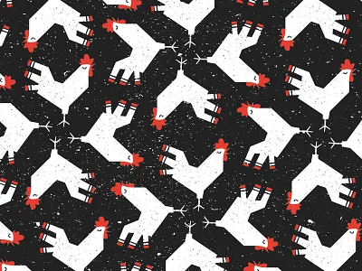 Rooster Pattern design icon illustration logo logodesign logos monogram pattern