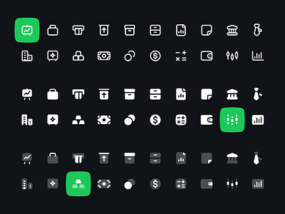 Business and Finance Icon Set business business and finance clean dark duotone figma finance icon icon set interface light line lines money ui ux