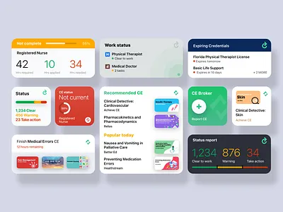 EverCheck and CE Broker IOS 14 Widgets ce ce broker clean doctor education evercheck healthcare hospital ios ios 14 ios 14 widgets iphone design iphonex medical mobile design utility widgets