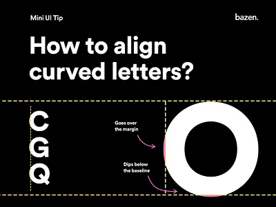 Mini UI Tip - Round Letters Alignment alignment creative design design agency design thinking design tip design tips designtips graphic design graphicdesign illustration product design ui ui design uidesign uiux uiuxdesign uiuxdesigner web app web design webdesign