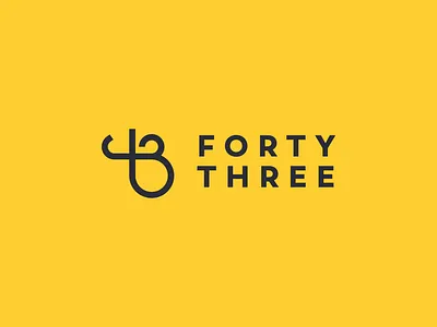 Forty Three brand branding creative design forty icon identity illustration logo logodesign logofavs logoinspiration logolearn mark martin james minimalist three vector