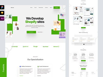 Developers landing Page design homepage interface landing landing page web web design website