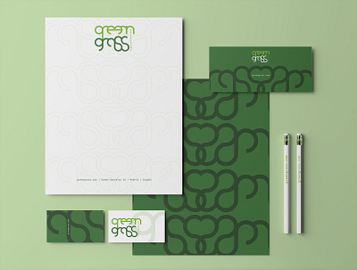 Green Grass Branding diseño gráfico ilustración logotype marca merchandising vector