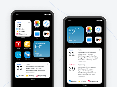 Things Widget iOS 14 (Concept) app design apple apple design best clean concept cultured code home screen interface ios ios 14 minimalism mockup native apple product design things ui ui design ux widget