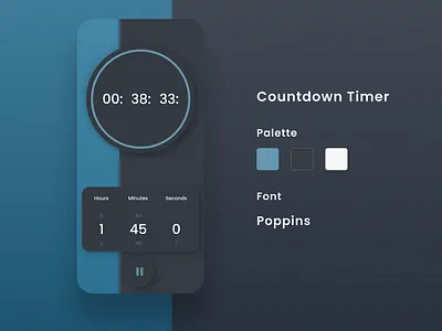 Countdown timer app branding design icon minimal ui ux