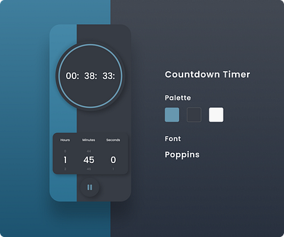 Countdown timer app branding design icon minimal ui ux