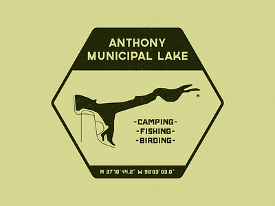 Anthony Municipal Lake Patch campground patch typography vector vintage