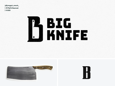 BigKnife logo Design Inspirations awesome big brand brand identity brandidentity branding design icon idea identity identity design illustration inspiration inspirations knife knife logo knifes letter b logo negative space