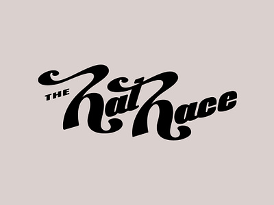 The Rat Race design drawing illustration lettering logo rat race typography vector