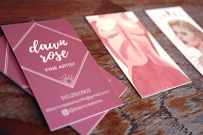 Dawn Rose Business Cards brand identity business card design print design