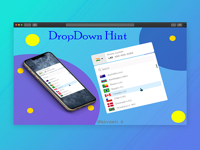 Dropdown Hint app dailyui dailyuichallenge design ui ux