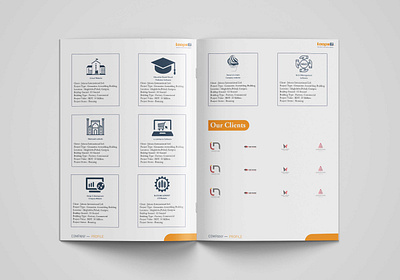 Company Profile Design 6 art branding brochure design clean company profile creative design flat graphic illustration typography ui vector