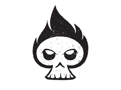 Ace of (Flaming) Spades Skull death flames illustration logo skull skull logo spades vector