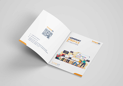 Company Profile Design 8 art branding brochure design company profile design illustration illustrator minimal typography vector