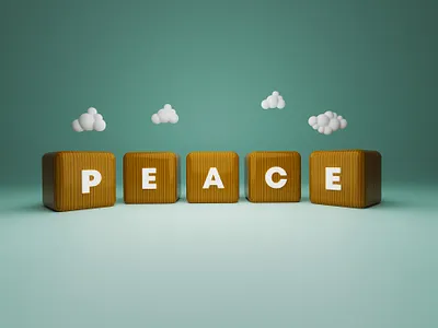 Peace 3D 3d 3d ui 3dsmax blender blender3d challenge daily 3d daily3d dailyui maya practice random 3d uiux