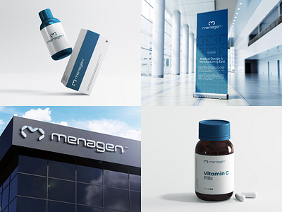 Menagen™ abstract logo biotech brand brand designer brand identity brand identity design branding davor butorac dbworkplay lettermark logo logo design logo designer logo inspiration logomark logotype menagen monogram symbol visual identity