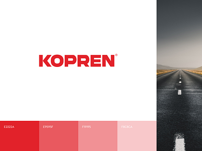 KOPREN - Redesign of brand identity automotive branding car colors design graphic design industry logo modern red typography
