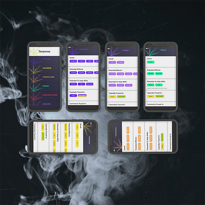 Terpenes app branding design terpenes ui ux