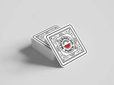 Watermelon Punch Coaster for S*Shots branding cannabis cannabis branding coaster print thc typography