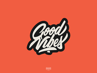 Good Vibes brand branding brands calligraphy color design lettering logo type typography vintage