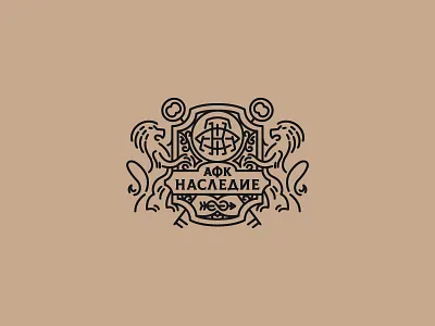 Lions animal arrow character emblem heraldry illustration key lions logo mark minimal monogram russia shield