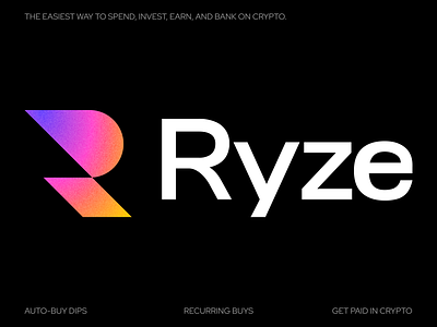 Ryze - Branding 3d bag bitcoin brand branding clean color crypto design financial graphic design logo ui