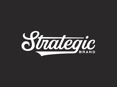 Strategic Wordmark apparel branding clothing custom type logo logo design logo designer logodesign logotype merch minimal script simple type typetopia vanguarddesignco word mark wordmark wordmarks