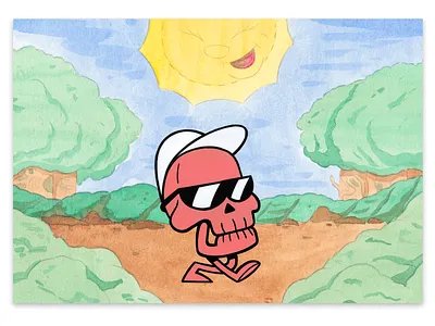 Skull Boy animation animation 2d animation design cartoon cartoon character cel skull