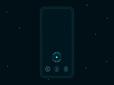 Futuristic Space UI clean concept art design futuristic ui game art game design game ui gui icon iconography mobile mobile design mobile game mobile game ui mobile games simple ui space ui tron ui ui design